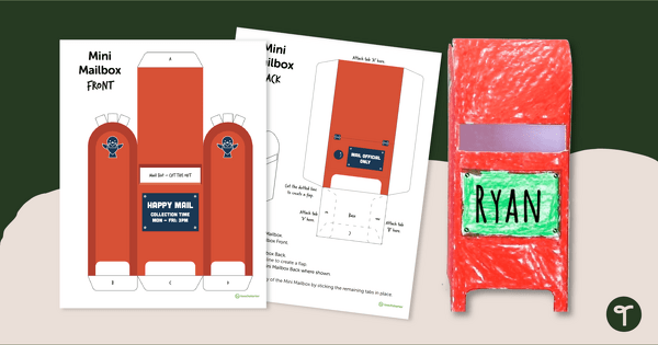 Go to Mini Classroom Mailbox Template teaching resource