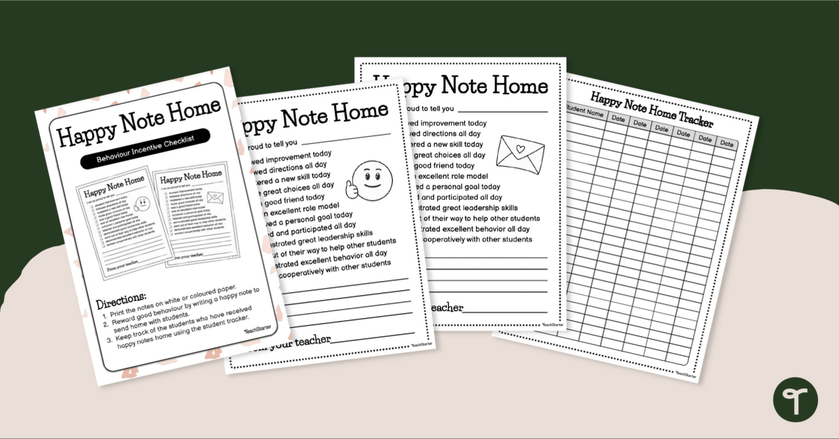 Happy Note Home teaching resource