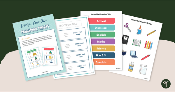 Go to Design Your Own Procedure Anchor Chart Template teaching resource