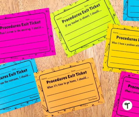 Back to School - Procedure Exit Tickets teaching resource