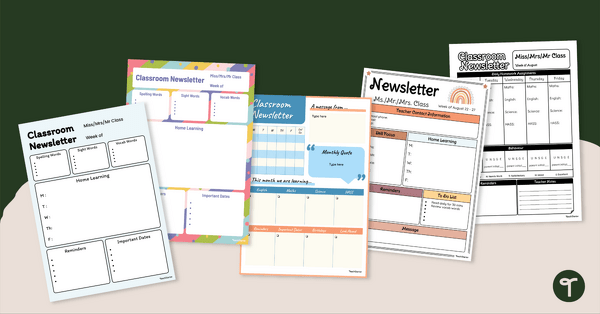 Go to Editable Classroom Newsletter Templates teaching resource
