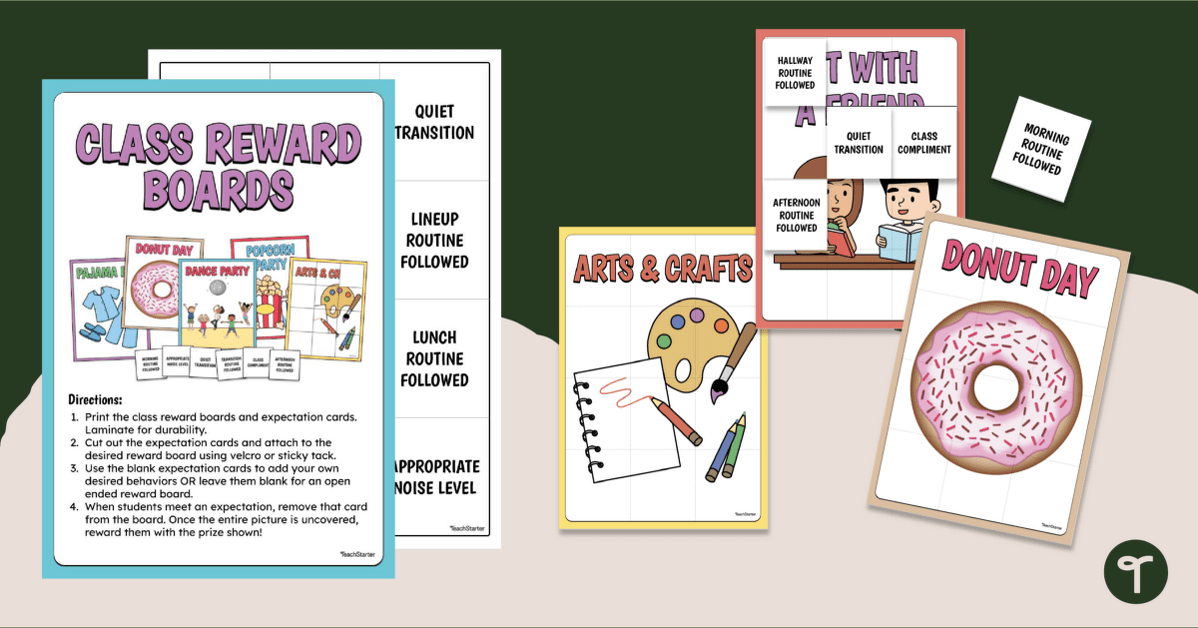 Picture Reveal - Reward Chart Printable teaching resource