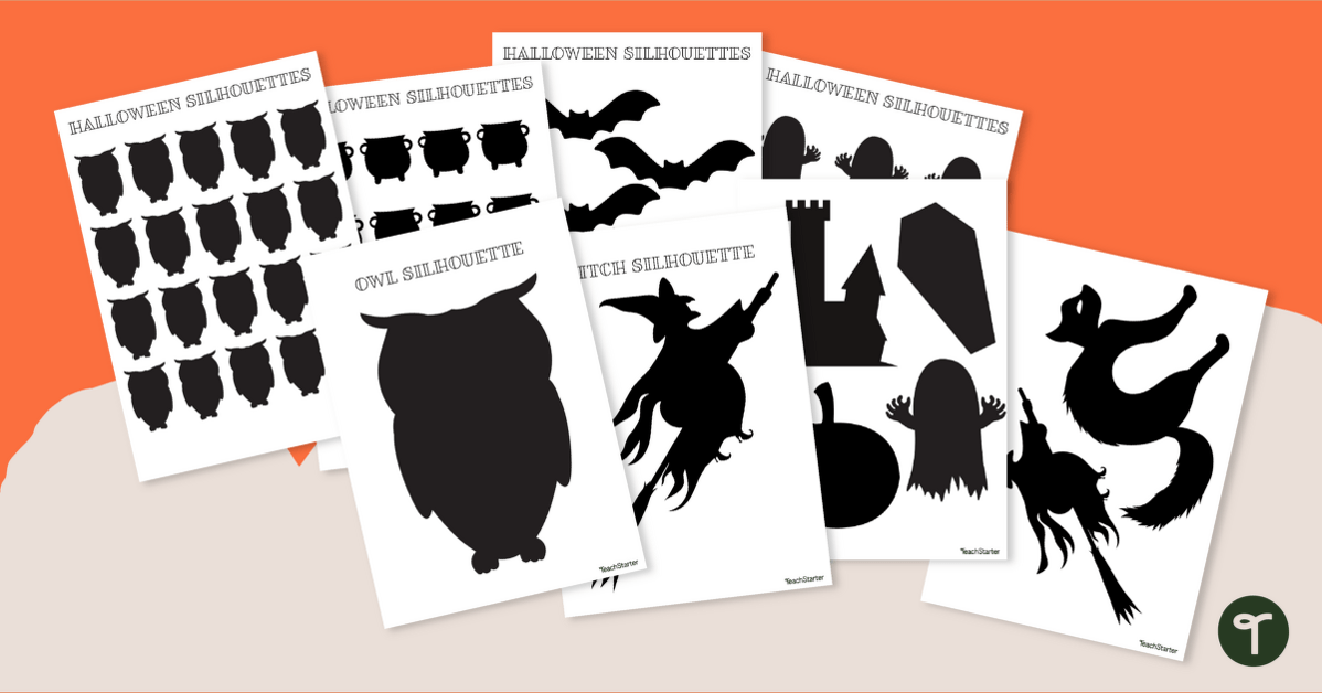 Halloween Silhouette Templates teaching resource
