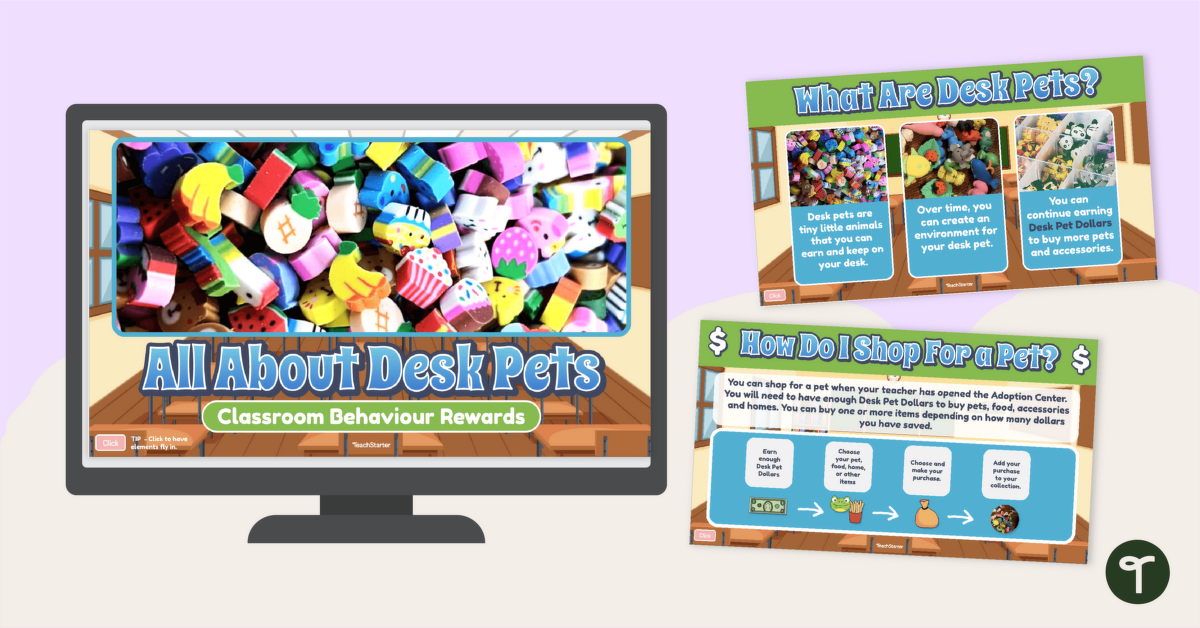 What are Desk Pets?  Introduction Slide Deck teaching resource