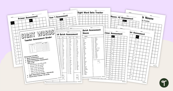 Go to Sight Word Assessments and Data Tracking Sheets teaching resource