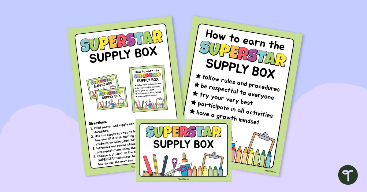 Superstar Supply Box – Behaviour Incentive teaching resource
