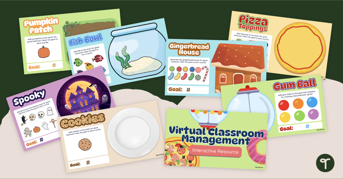Virtual Classroom Management - Interactive Reward Charts teaching resource