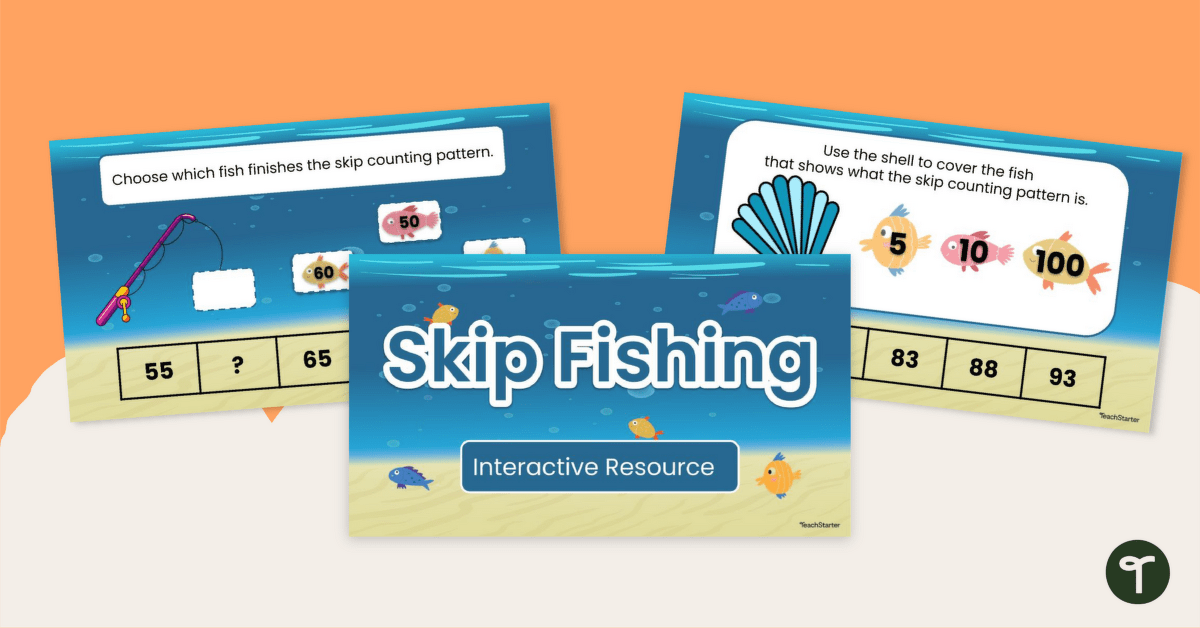 Skip Counting Fishing Interactive Activity teaching resource