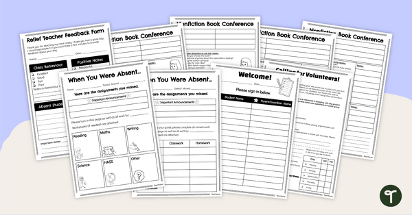 Go to Editable Teacher Forms for the Classroom teaching resource