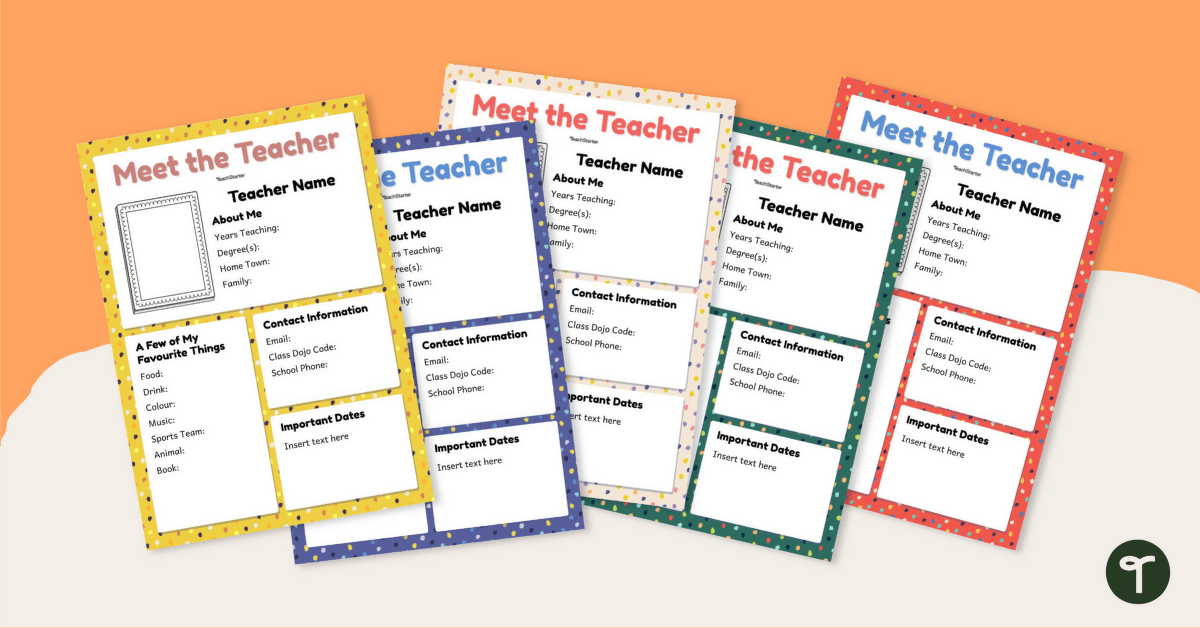 Meet The Teacher Letter - Editable Word Version teaching resource