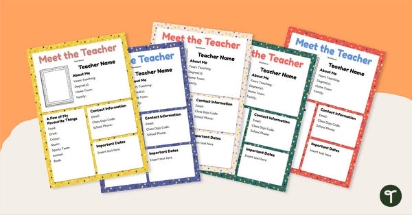 Go to Meet The Teacher Letter - Editable Word Version teaching resource