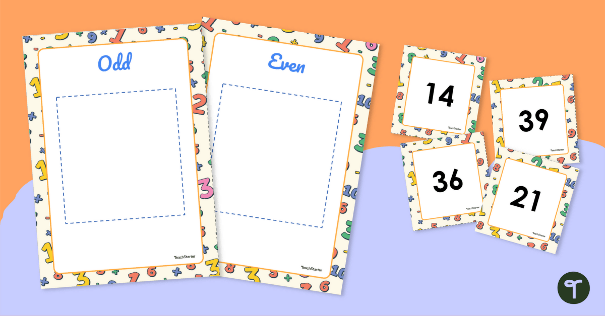 Odd and Even Numbers Sorting Activity teaching resource