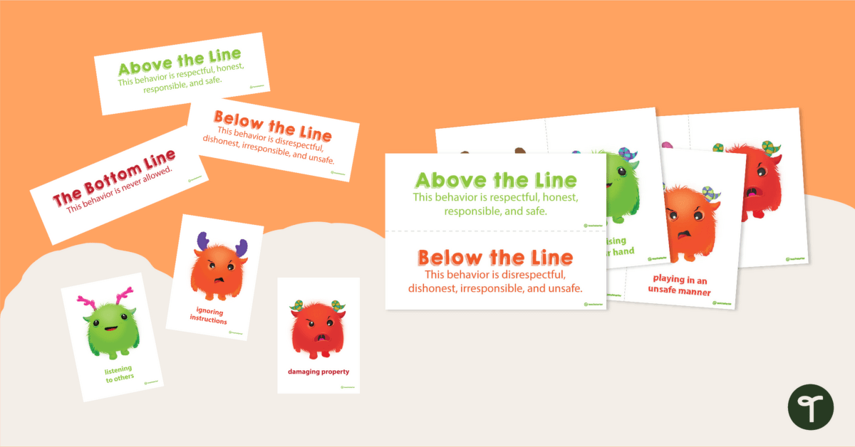 Above and Below the Line Behaviours – Sorting Activity teaching resource