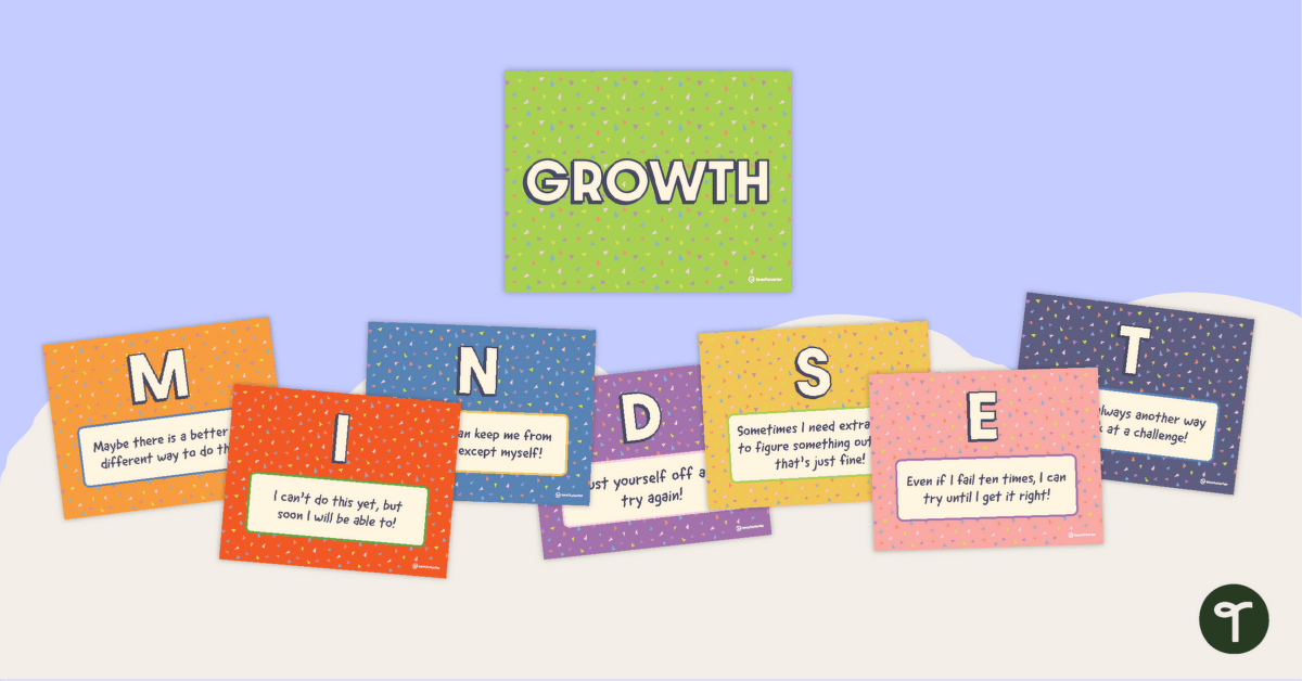 Growth Mindset Bulletin Board teaching resource
