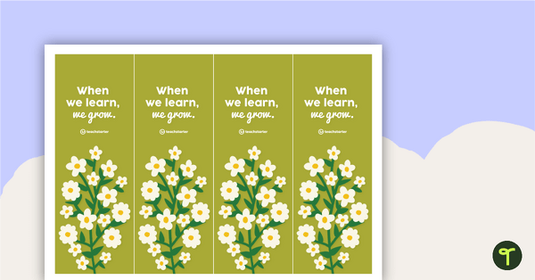 Personalised Student Bookmarks - Lower Years teaching resource