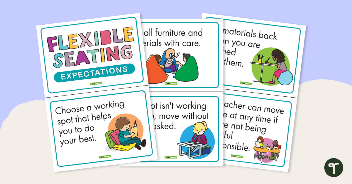 Flexible Seating Expectation Mini-Posters teaching resource