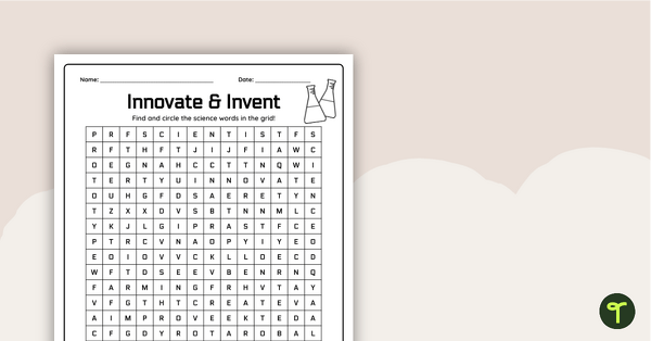 Go to Innovate and Invent! Science Word Search teaching resource