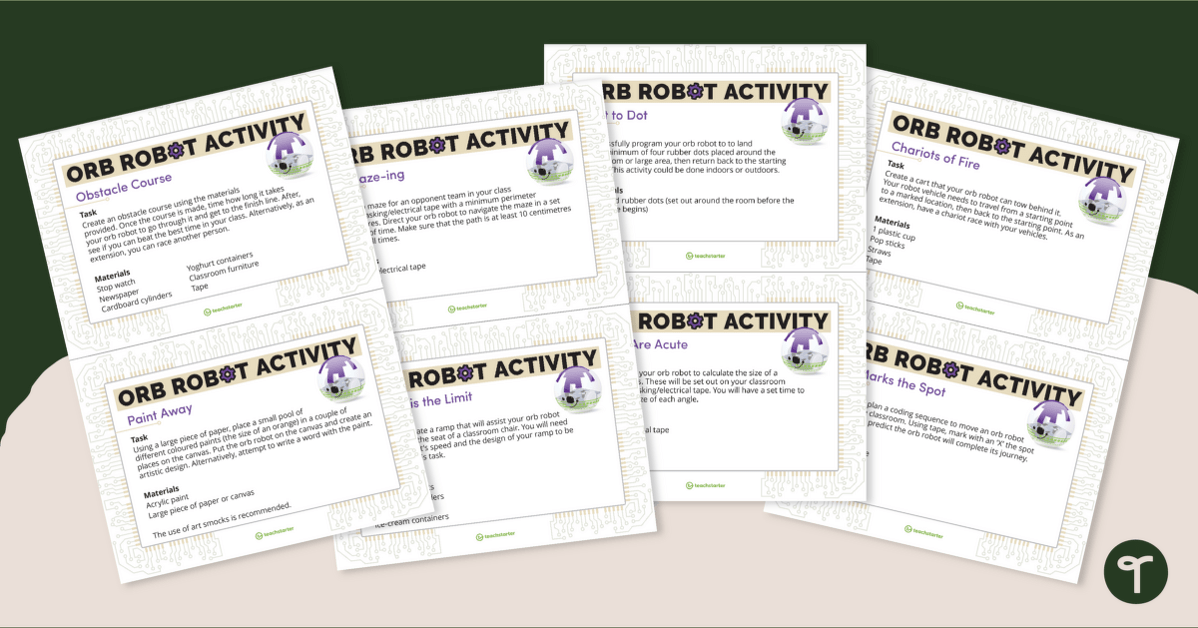 Orb Robot - Task Cards teaching resource
