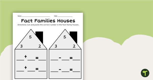 Go to Cut & Paste Fact Family Worksheets teaching resource
