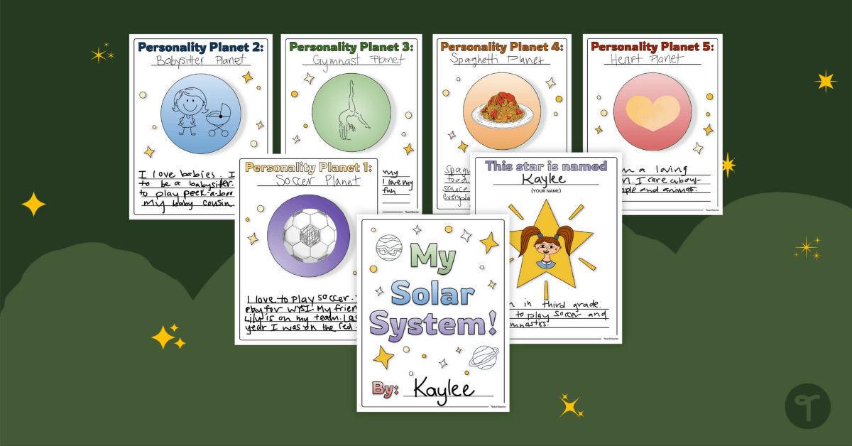 Personality Planets – All About Me Craftivity teaching resource