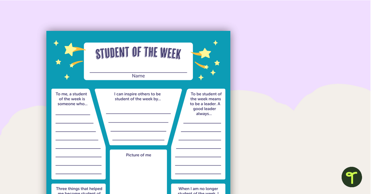 Student of the Week – Upper Grades teaching resource