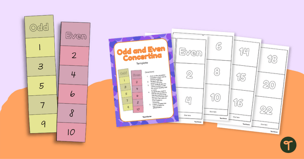 Go to Odd and Even Concertina Template teaching resource