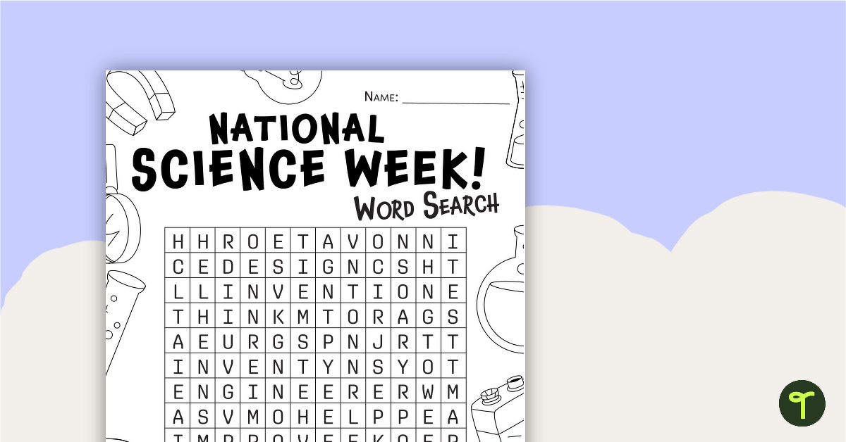 Innovate and Invent! Science Word Search teaching resource