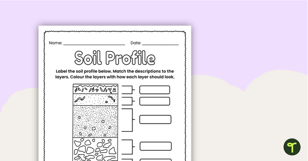 Image of Label a Soil Profile – Worksheet