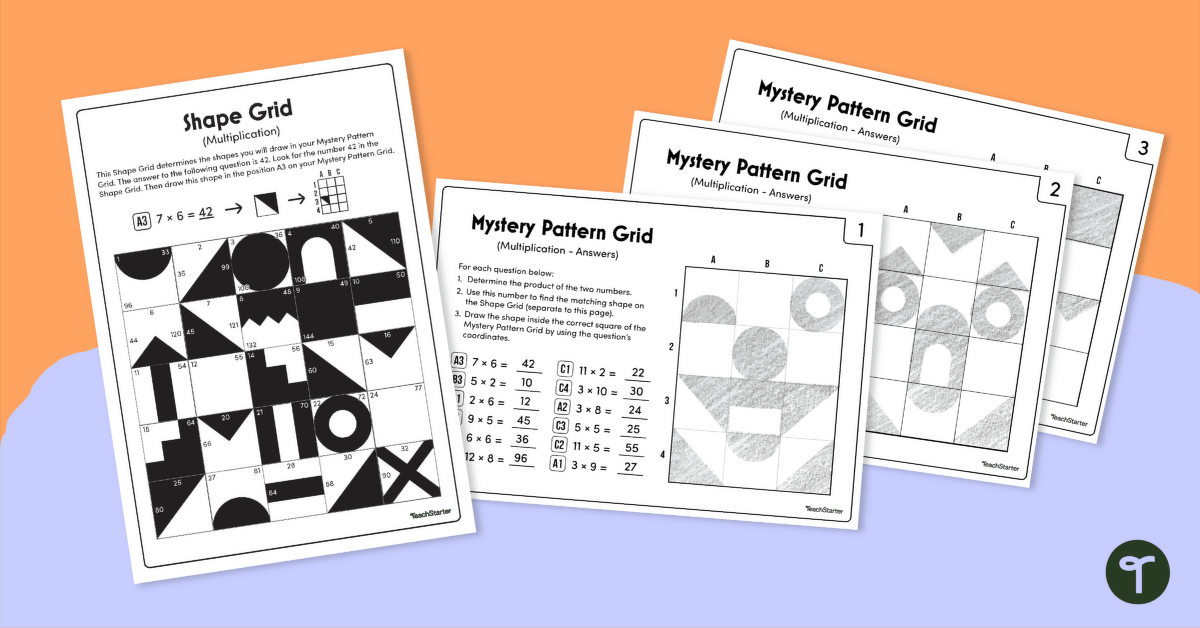 Mystery Pattern Grids (Multiplication) teaching resource