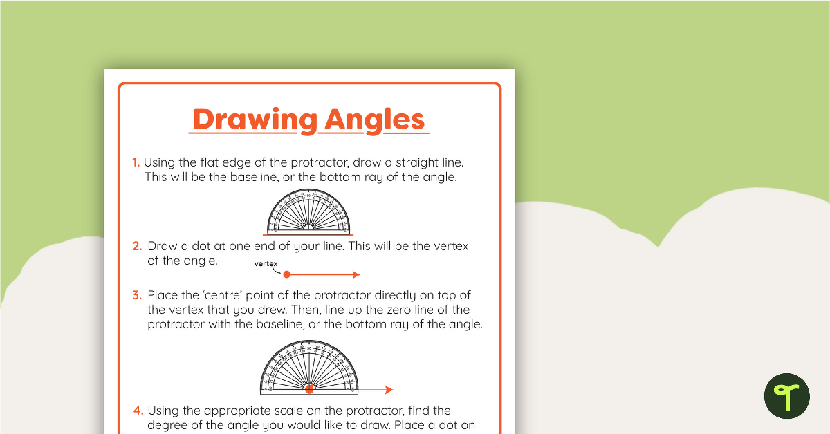 Drawing Angles Poster teaching resource