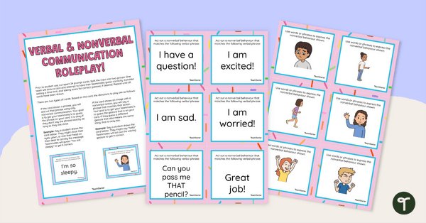 Verbal and Nonverbal Communication Roleplay Game teaching resource