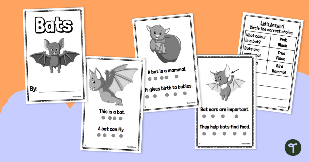 All About Bats Mini Book teaching resource