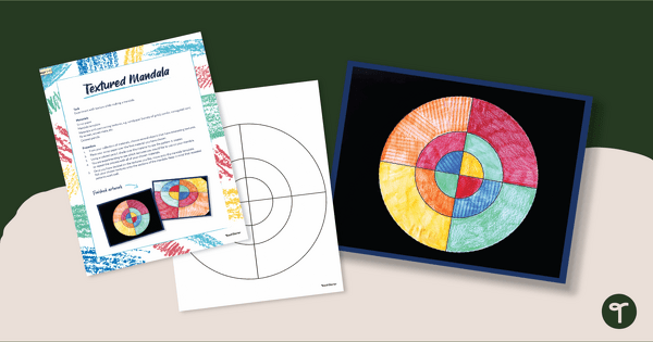 International Dot Day Textured Mandala Template teaching resource