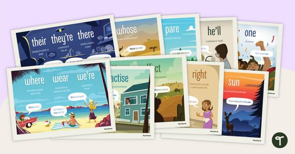 Go to Homophones Poster Pack teaching resource