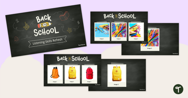 Image of Back To School - Listening Skill Refresh Activity