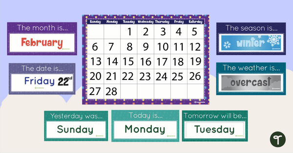 Go to Classroom Calendar Pack teaching resource