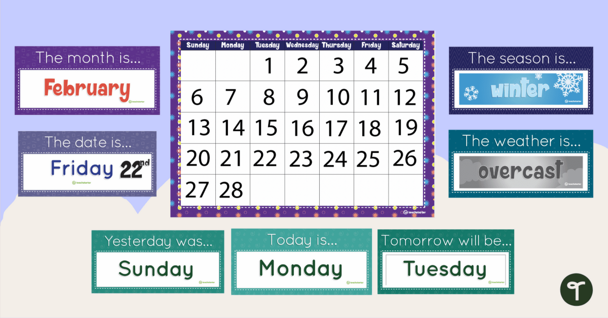 Classroom Calendar Pack teaching resource