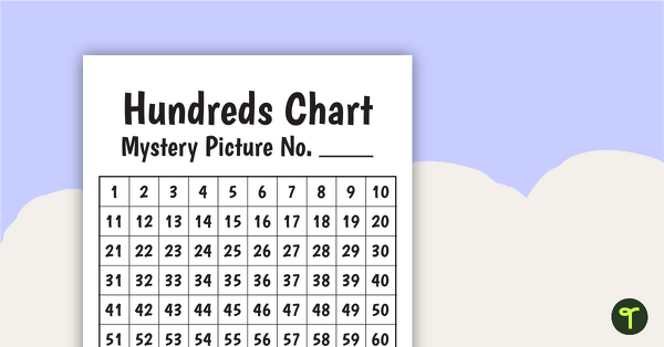Hundreds Chart Mystery Picture - Addition Task Cards teaching resource