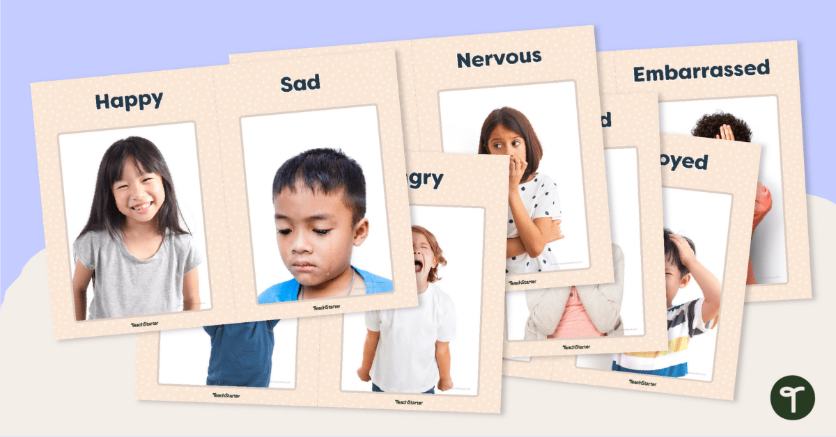 Recognizing Feelings - Flashcards teaching resource