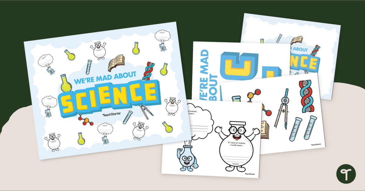 Science Bulletin Board – We’re Mad About Science! teaching resource