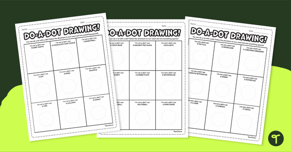 Go to Easy Dot Art Drawing Worksheets teaching resource