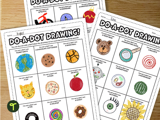 Easy Dot Art Drawing Worksheets Teach Starter