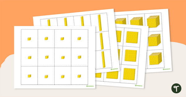Go to Base-10 Blocks - Pictorial Model Cards teaching resource