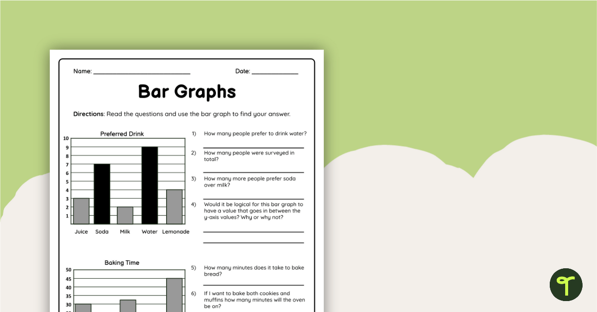 Bar Graphs Worksheet teaching resource