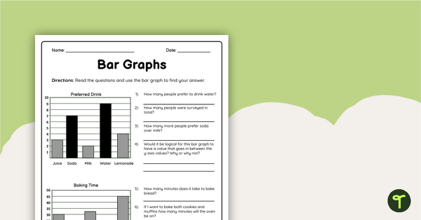Go to Bar Graphs Worksheet teaching resource
