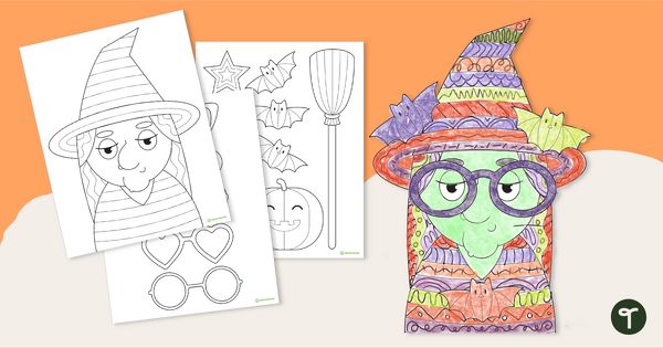 Go to Funky Halloween Witch Craft Template teaching resource