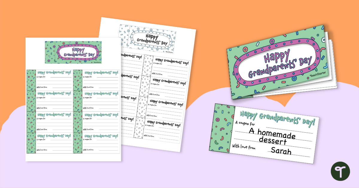 Grandparents' Day Coupon Template teaching resource