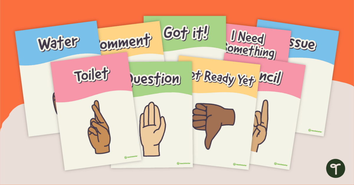 Classroom Hand Sign Posters teaching resource