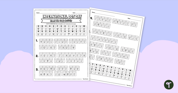 Go to National Dot Day Printables - Codebreaker Worksheets teaching resource