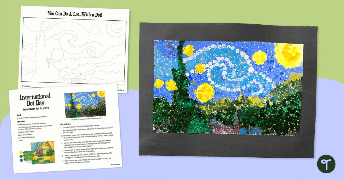 Dot Day Pointillism Art Activity teaching resource